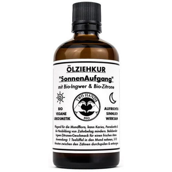 Two Hands BIO Ölziehkur „SonnenAufgang“ mit Bio-Ingwer & Bio-Zitrone - Mundöl - Bio Vegan
