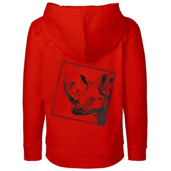 HANDGEDRUCKT "Rhinoskateros" Kinder Zip Hoody Neutral