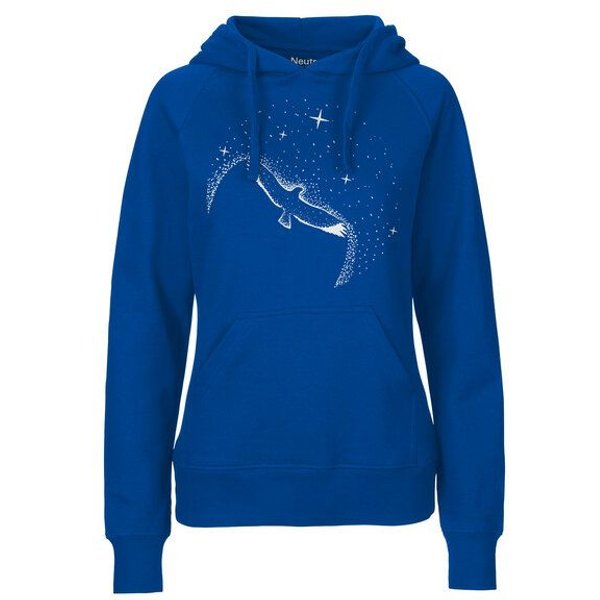 HANDGEDRUCKT "Sternstunde" Frauen Hoody Neutral