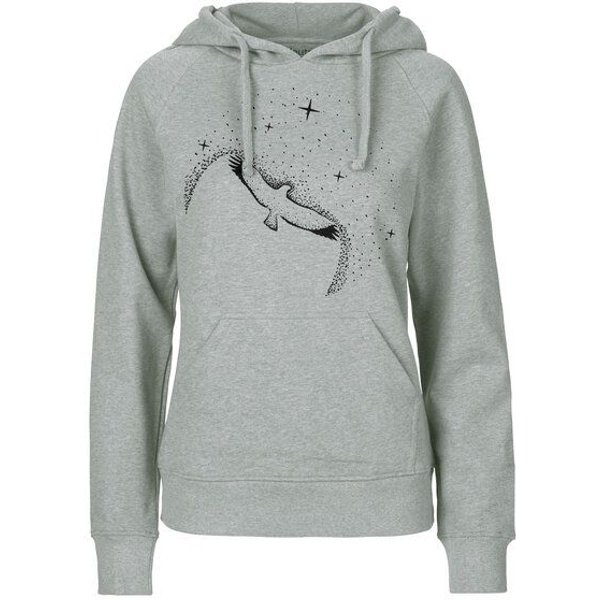 HANDGEDRUCKT "Sternstunde" Frauen Hoody Neutral