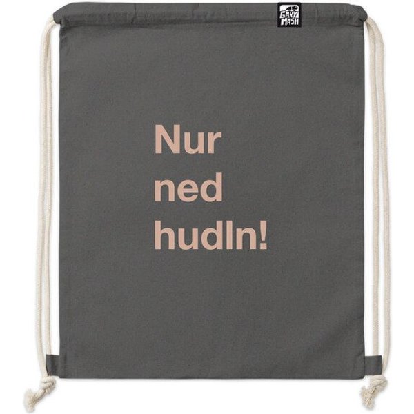 GARY MASH Gym Bag Nur ned hudln! aus extra robuster Biobaumwolle