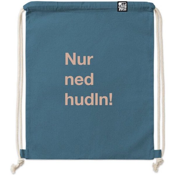 GARY MASH Gym Bag Nur ned hudln! aus extra robuster Biobaumwolle