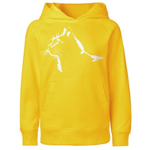 HANDGEDRUCKT "Stubentiger" Kinder Hoody Neutral
