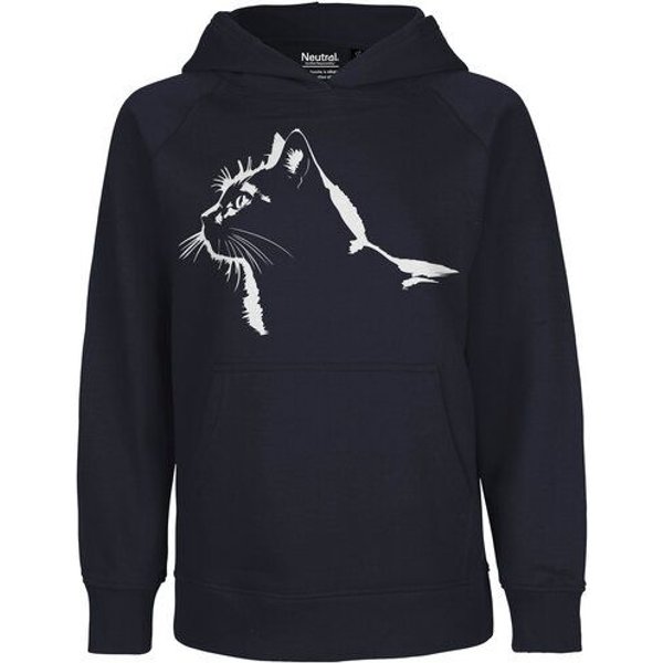 HANDGEDRUCKT "Stubentiger" Kinder Hoody Neutral