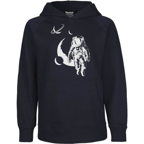 HANDGEDRUCKT "Spacewalk" Kinder Hoody Neutral
