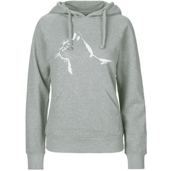 HANDGEDRUCKT "Stubentiger" Frauen Hoody Neutral