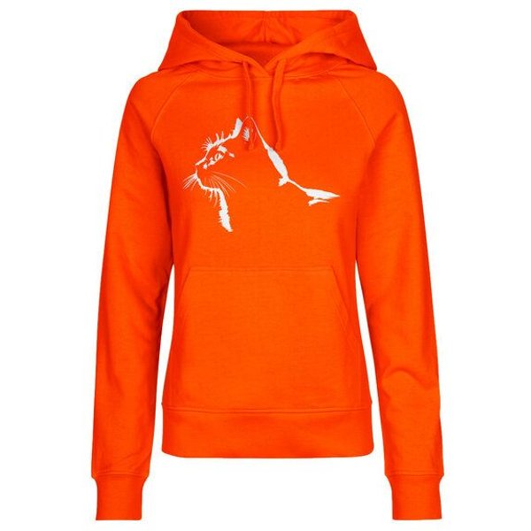 HANDGEDRUCKT "Stubentiger" Frauen Hoody Neutral