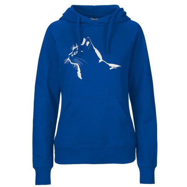 HANDGEDRUCKT "Stubentiger" Frauen Hoody Neutral