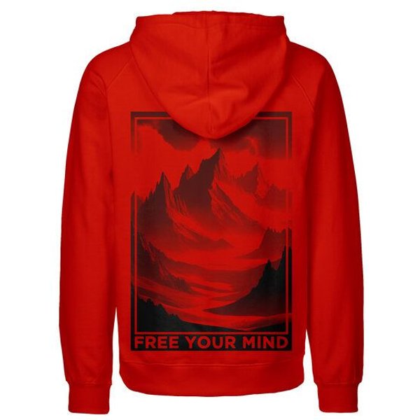 HANDGEDRUCKT "Free Your Mind" Männer Hoody Neutral