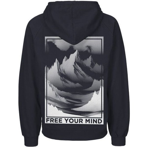 HANDGEDRUCKT "Free Your Mind" Männer Hoody Neutral