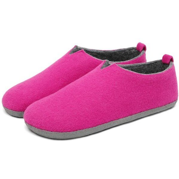 Home & Joy Hausschuhe Filz vegan Hüttenschuhe Pantoffeln Schlappen Pantoletten