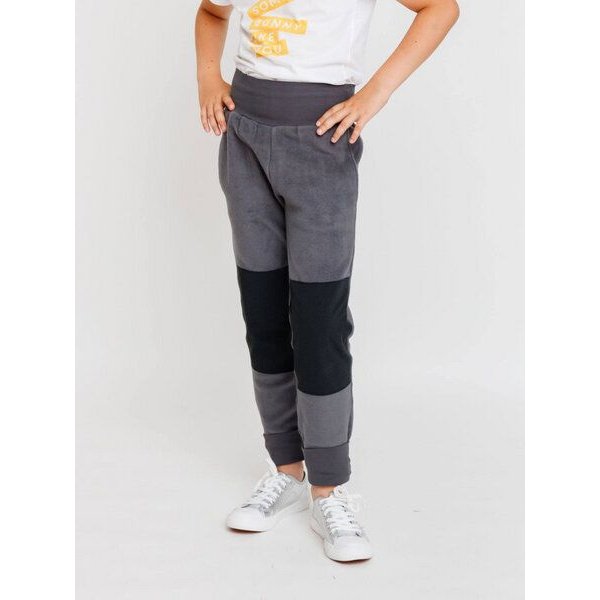 Babbily Verstellbare Fleece Hose mit robustem Knie - 100% Bio-Baumwolle