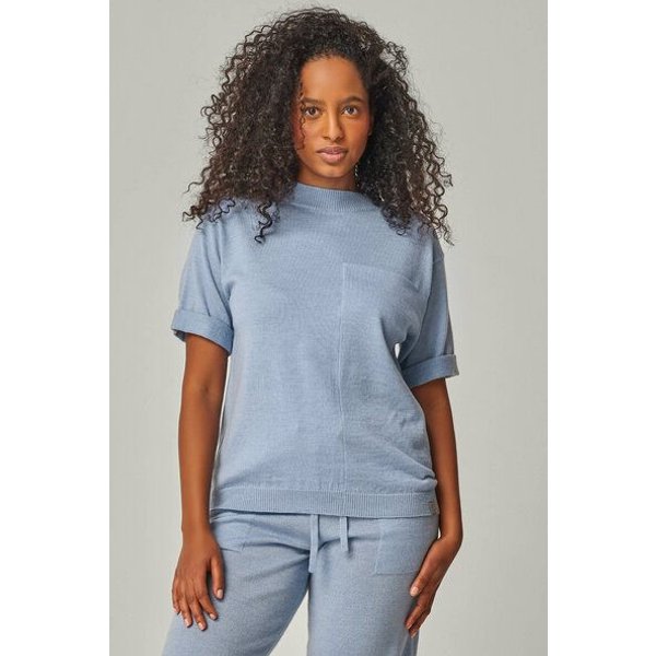 YOU LOOK PERFECT 100% Merino gestricktes T-Shirt "Elfie"