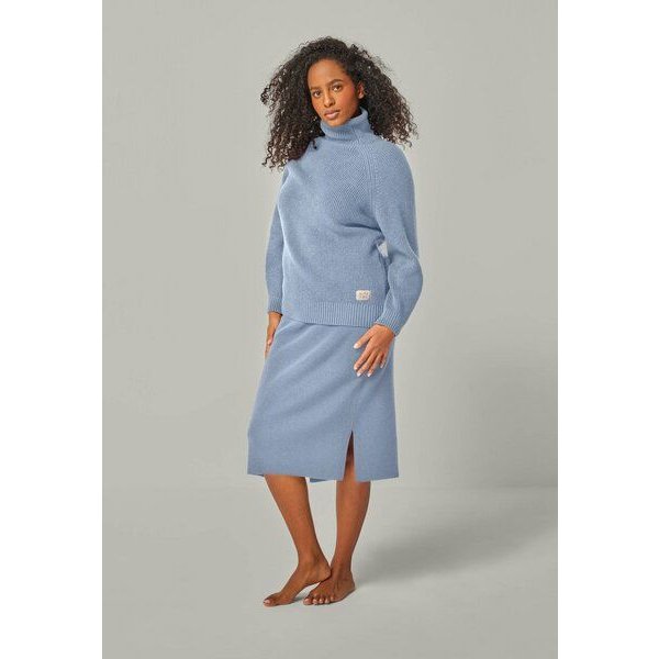 YOU LOOK PERFECT Merino Loungewear Set „Strickpullover Eve & Strickrock Erika"