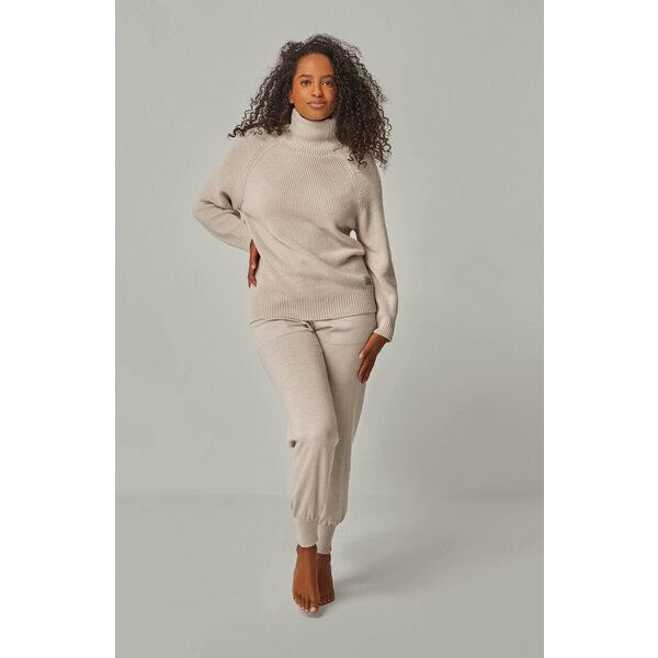 YOU LOOK PERFECT Merino Loungewear Set „Strickpullover Eve & Strickhose Bella"