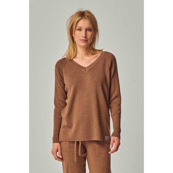 YOU LOOK PERFECT 100% Merino Strickpullover mit V-Ausschnitt "Dorina"