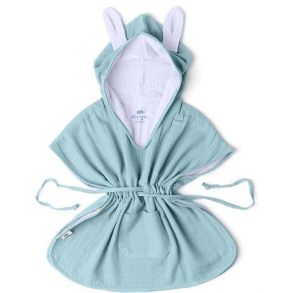 Mababu Musselin Badeponcho aus 100% Bio-Baumwolle, OEKO-TEX® STANDARD 100 & GOTS zertifiziert, für Kinder (1-3 Jahre, 4-7 Jahre)