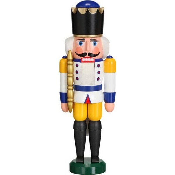 Seiffener Volkskunst eG Nussknacker aus Seiffen König Holz Figur 29 cm - Echt Erzgebirge 3 Farben wählbar