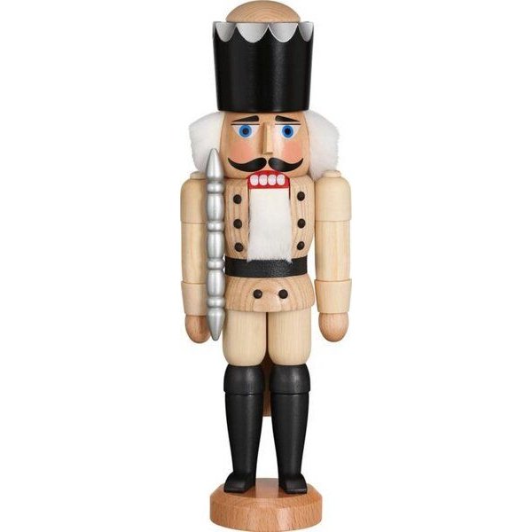 Seiffener Volkskunst eG Nussknacker aus Seiffen König natur aus Eschenholz 29 cm