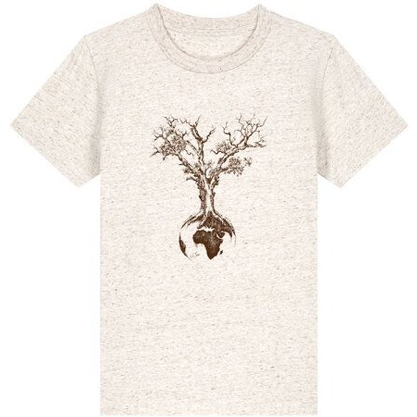 Life-Tree Organic Fairwear Shirt Kids Weltenbaum | Pink/Vintage White/Bright Blue/Teal Monstera/Peach/Eco Heather/Ocre