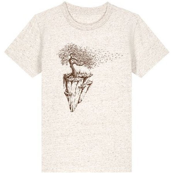 Life-Tree Organic Fairwear Shirt Kids Maple Island | Pink/Vintage White/Bright Blue/Teal Monstera/Peach/Eco Heather/Ocre