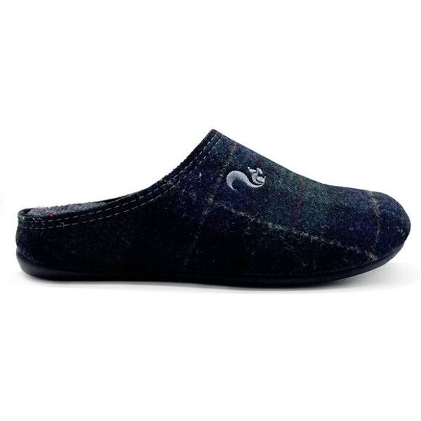 thies 1856 ® Rec Check Slipper, aus weichem, recyceltem Wollfilz, in Spanien produziert
