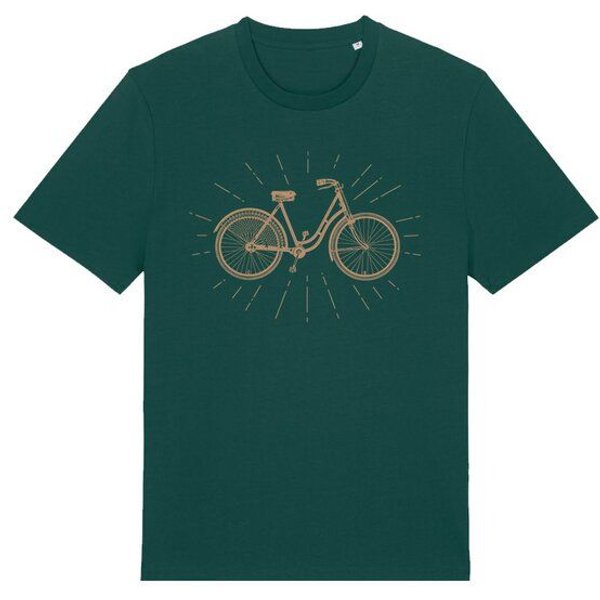 roots of compassion T-Shirt Retro-Fahrrad - bio, fair, vegan - weiter Schnitt - bicycle, Umwelt, cycling, Verkehrswende