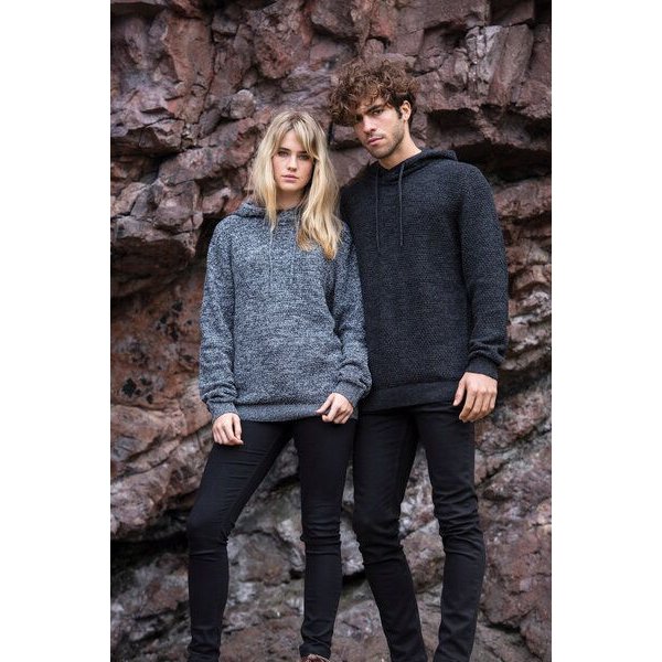 Ecologie by AWDis Luftiger Strickpullover Strickhoodie Kapuzenpullover Ecologie Iguazu Knitted Hoody Hoodie