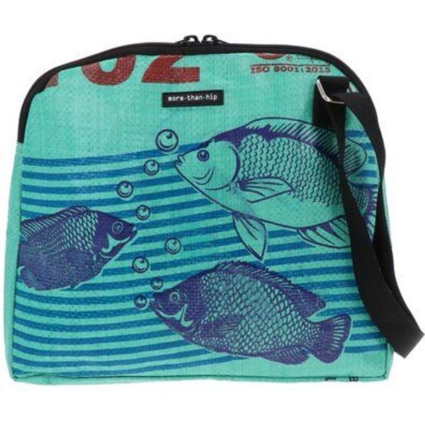 MoreThanHip Schultertasche aus Zement- oder Tierfuttersäcken - Stylische Damentasche mit Charakter - Amara