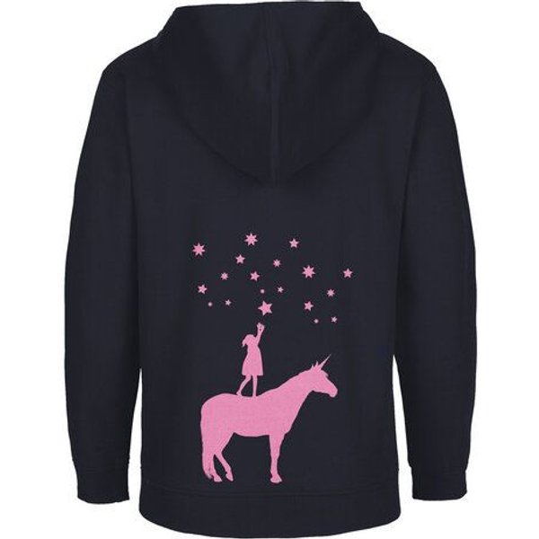 HANDGEDRUCKT "Wünsche" Kinder Zip Hoody Neutral