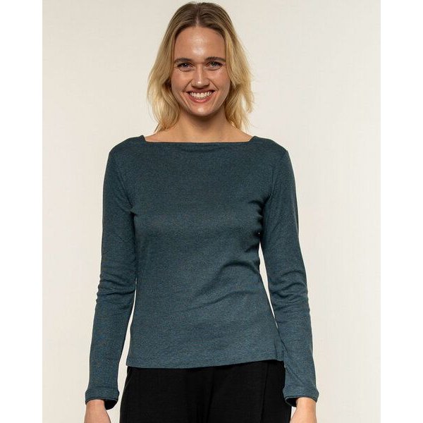 Alma & Lovis Softes Ringel-Langarmshirt aus Bio-Baumwolle | Melange Longsleeve