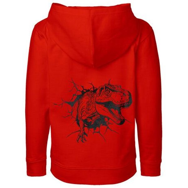 HANDGEDRUCKT "Tyrannosaurus" Kinder Zip Hoody Neutral