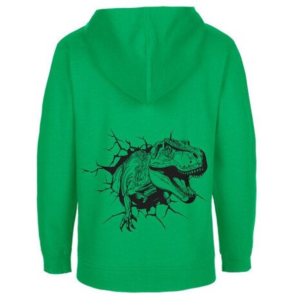 HANDGEDRUCKT "Tyrannosaurus" Kinder Zip Hoody Neutral