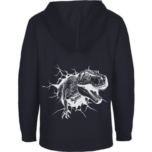 HANDGEDRUCKT "Tyrannosaurus" Kinder Zip Hoody Neutral