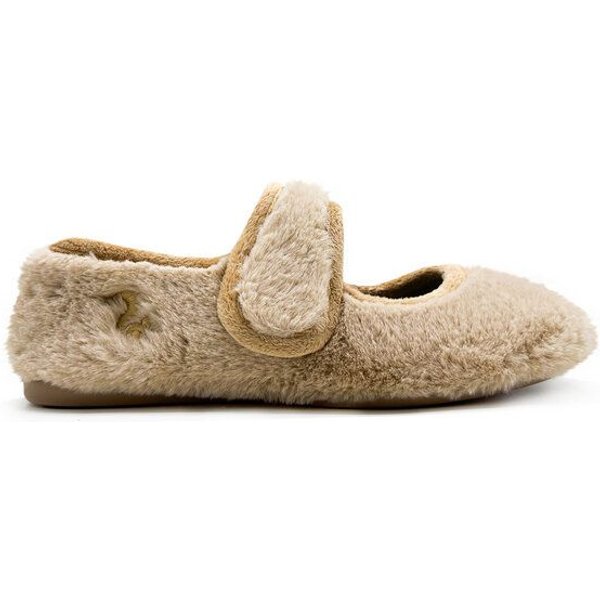 Veganer Hausschuh "thies ® Rec Fur Ballerina" aus ultraweichem, recyceltem Fell, fair produziert