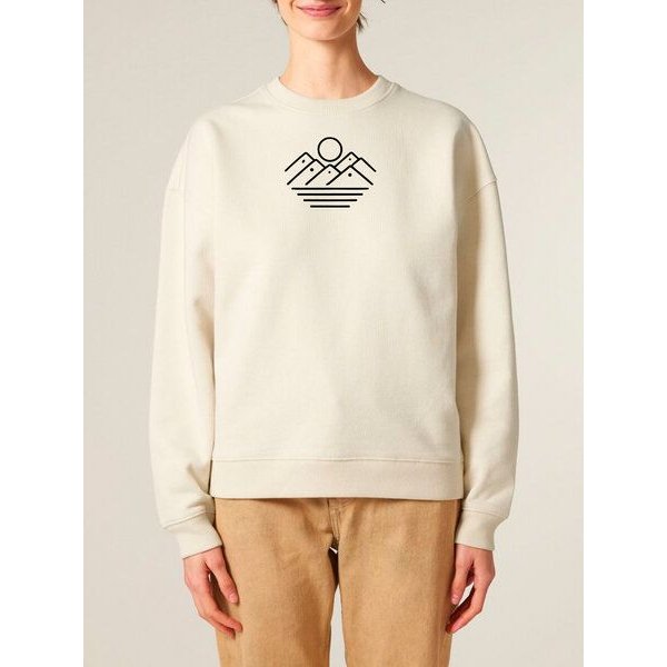 Human Family Bio Unisex Oversize-Sweatshirt - "Mountain Silhouette" aus Bio-Baumwolle