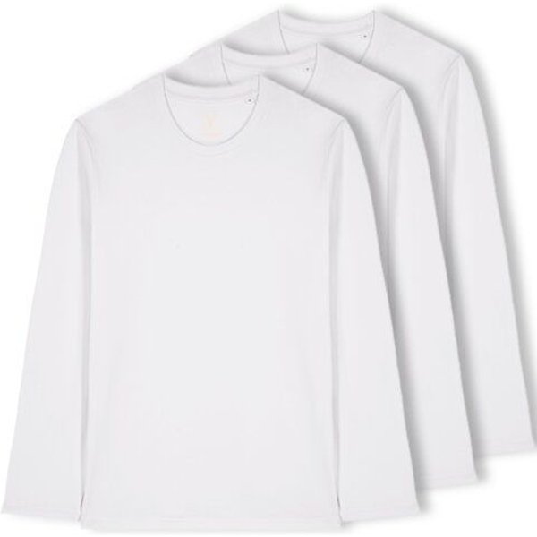 YTWOO 3er Pack Unisex Basic Langarmshirts aus Bio-Baumwolle | Longsleeve | verschiedene Farbkombi | Mehrfachpack
