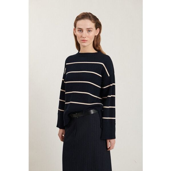 Basic Apparel Gestreifter Pullover WINIE aus Bio-Baumwolle