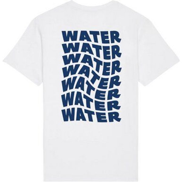 VIVA CON AGUA T-Shirt WATER Weiß-Blau mit Rückenprint