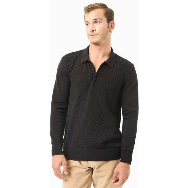 ORGANICATION Polokragenpullover aus Bio-Baumwolle