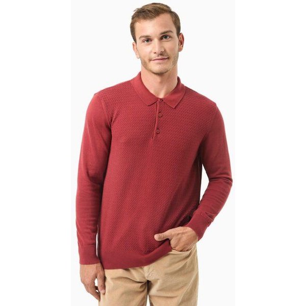 ORGANICATION Polokragenpullover aus Bio-Baumwolle