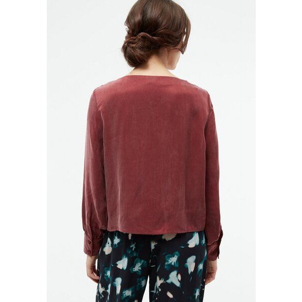 Givn Berlin Bluse GBSHIRIN aus Cupro (Bemberg) mit Wasserfallausschnitt