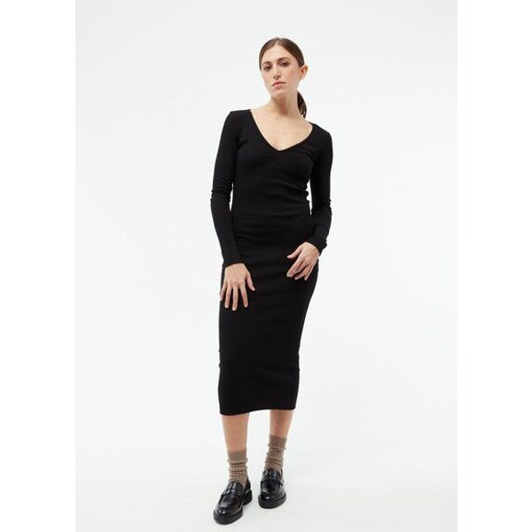 Givn Berlin Geripptes Kleid GBCORINNA slim Fit aus Bio-Baumwolle