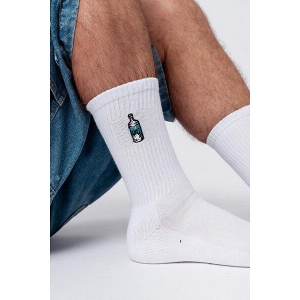 Fashion Drinks Luft | Bestickte Bio Baumwoll Socken