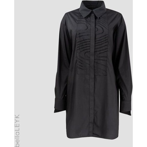 bellaLEYK Oversized Hemdbluse mit Multitudes Stickerei