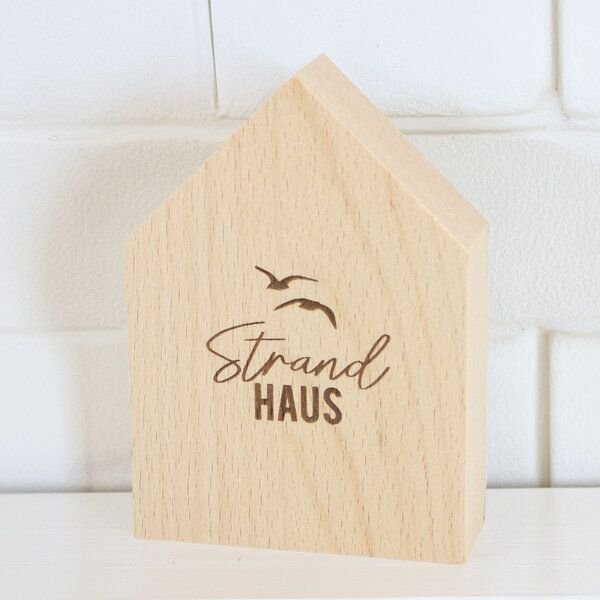 Bow & Hummingbird Großes Deko-Holzhäuschen Strandhaus