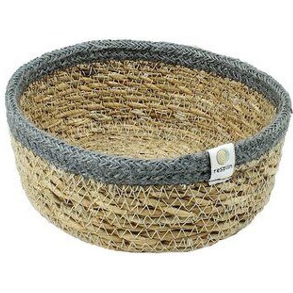 reSpiin Veganer Aufbewahrungskorb klein aus Jute und Seegras Ø 15cm