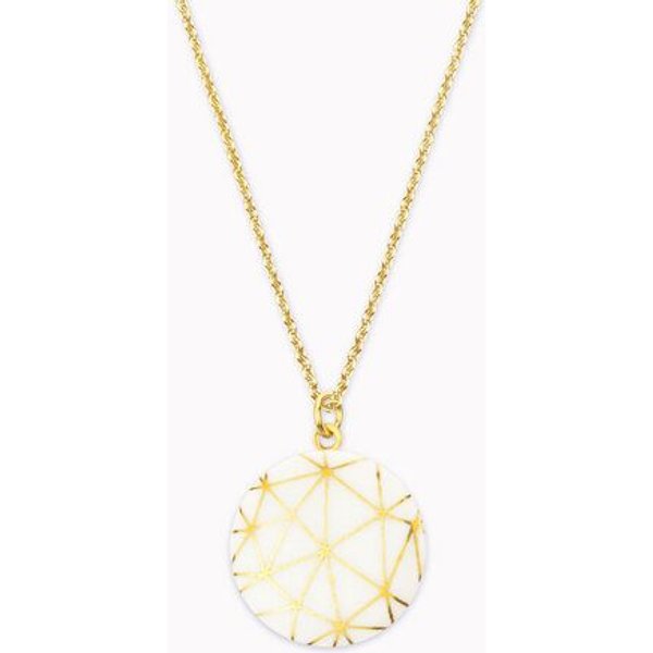 lille mus Halskette mit Porzellananhänger GEO Porzellanschmuck