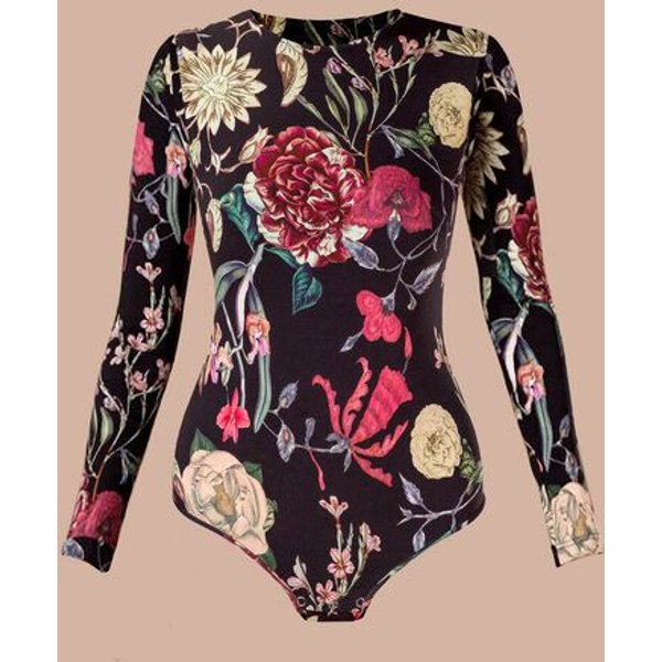 Atelier SNOW Langärmliger Body aus Bio-Baumwolle mit Muster