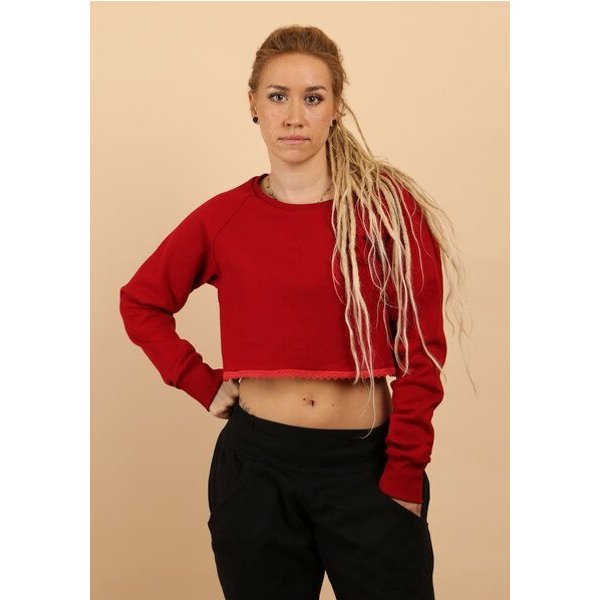 Die rote Zora Damen Kurzsweater aus Bio-Baumwolle